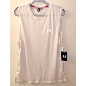 Under Armour Mens Trail Running Cream Launch Tank Top Size Medium NWT